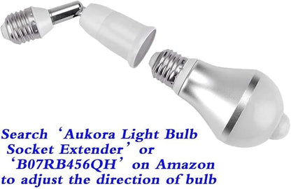 Motion Sensor Light Bulbs, Aukora 12W (100-Watt Equivalent) E26 Motion Activated Dusk to Dawn Security Light Bulb Outdoor/Indoor for Front Door Porch Garage Basement Hallway Closet(Cold White 1 Pack)