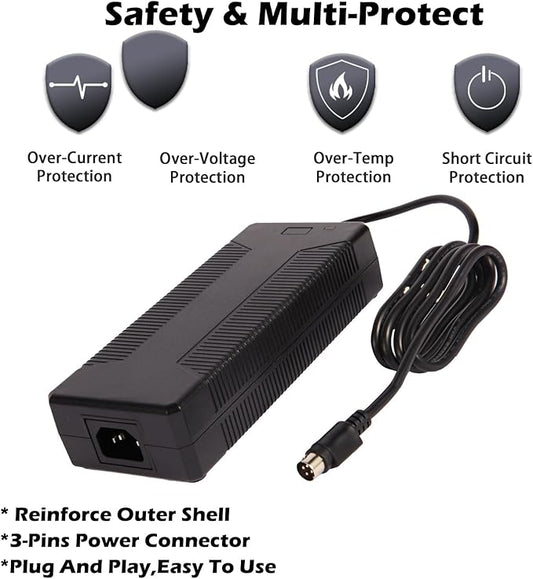 Power Supply Adapter 4-Pin 48V 3.75A Compatible with Swann NVR16-8580 16 Ch 4k Network Video Recorder Ultra HD CCTV Security System NVR16-8580RN NVR-168580,FJ-SW2028A48003850,FJ-SW2028A48003750