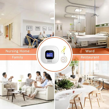 VOCA Wireless Personal Alarms & Pager for Elderly, Emergency Alarm, SOS Button, Panic Alarm, Nurse Call Bell, SOS System for Home/Personal, Caregiver Pager, Seniors, Patients, Disabled, 2.4G WiFi