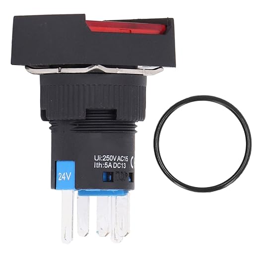 Push Button Switch 16mm Self Locking Design (Red)