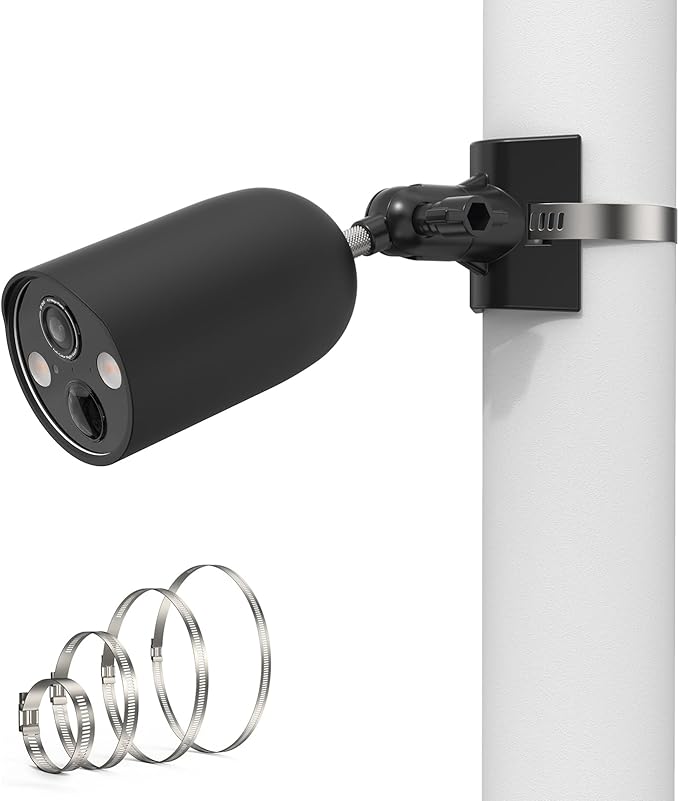 Pole Mounting Bracket & Silicone Skin Cover for TP-Link Tapo MagCam 2024 PCMag(Tapo C425) and Tapo SolarCam 2K Security Cameras