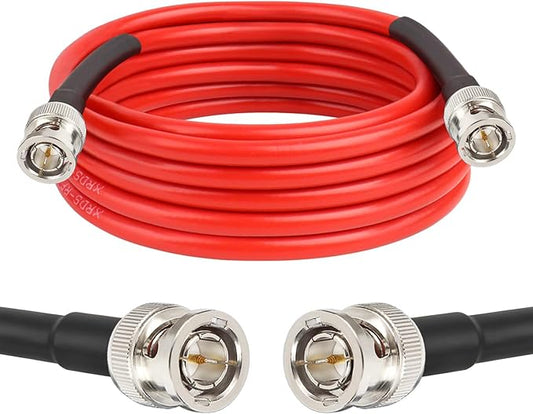 XRDS-RF 12G SDI Cable 15FT, 3G/6G/12G 75ohm RG6 BNC Cable Supports HD-SDI/3G/6G-SDI/4K for Video Security Camera Converter