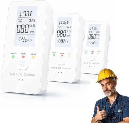 2026 New Steadfast Haven Pro Detector,4-in-1 Plug in Detector with HD Digital Display, for Home, Kitchens, Hotel (3Pcs*White)
