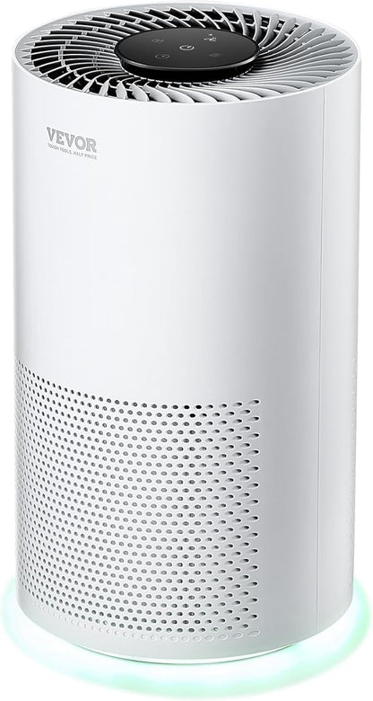 VEVOR Air Purifier for Bedroom Home, H13 HEPA Layer, 1200 ft²/h Smart Air Purifier with Speed Control & Child Lock Guard, Efficient Air Cleaner with Convenient Touch Panel & 23 dB Sleep Mode