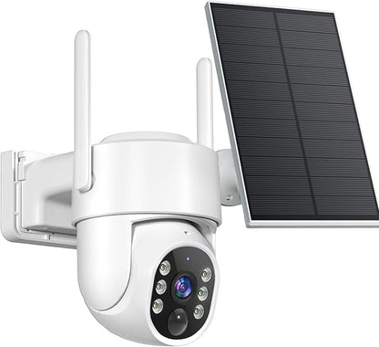 Vivideye 4MP Solar Security Cameras Wireless Outdoor, WiFi Security Camera Outside with Color Night Vision, Solar & Battery Powered 2.4G&5G Camera for Home Security,Compatible Home Hub Only