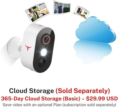 1080p Wireless Security Camera with AI Human Detection, Night Vision, 2-Way Talk, Cloud Storage, 2.4G WiFi, Battery Camera for Home Security (2 Pack)