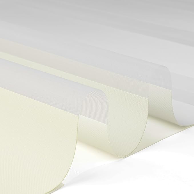 Motorized Zebra Blinds with Remote, Work with HomeKit Alexa, Smart Light Filtering Horizontal Automatic Electric Window Shades for Home Office Customsize(55% Blackout Beige)