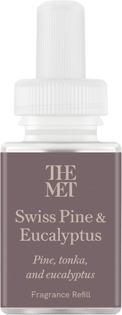 Pura & The Met Home Scent Refill - Smart Home Air Diffuser Fragrance - Provides Hours of Luxury Fragrance - Household Essential - Clean & Safe Diffuser - Single Refill, Swiss Pine & Eucalyptus