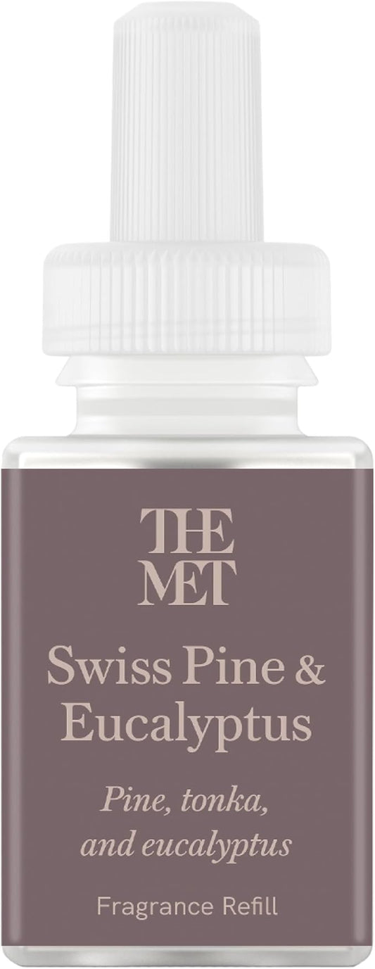 Pura & The Met Home Scent Refill - Smart Home Air Diffuser Fragrance - Provides Hours of Luxury Fragrance - Household Essential - Clean & Safe Diffuser - Single Refill, Swiss Pine & Eucalyptus