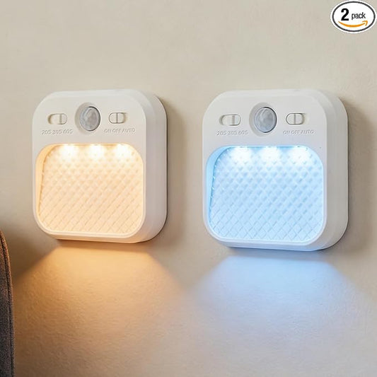 Motion Sensor Night Light, Rechargeable Magnetic LED Closet Light with 3 Color Temperatures & Stepless Dimming, Type-C Charging, 20/30/60s Timer, Stick-on Wall Light for Stairs, Hallway, RV