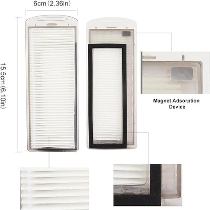 Replacement Accessories Compatible with Robot Sweeping Narwal T10,Microfiber X2 Filters X4 Side Brushes X4 Mop Cloth X1 Brush