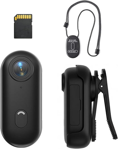 Eggcam 4K Ultra HD Body Camera 128GB Spy Camera Body, Action, Body Cam, Vlog, POV Small Cameras, Sports Motorcycle Portable Pocket Helmet Wearable Action Clip cam