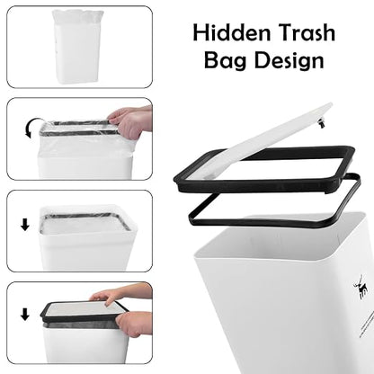 XPIY Trash Can with Lid, 3 Pack 4 Gallons/15 Liters Garbage Can