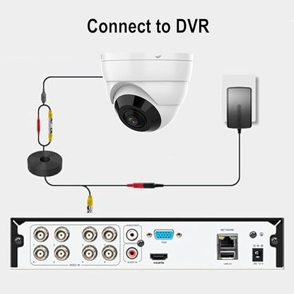 2MP 1080P 180 Degree Surveillance CCTV Security Camera Fisheye Outdoor Analog TVI Camera (Quadbrid 4-in1 HD-CVI/TVI/AHD/BNC), 30ft Night Vision, Metal Housing
