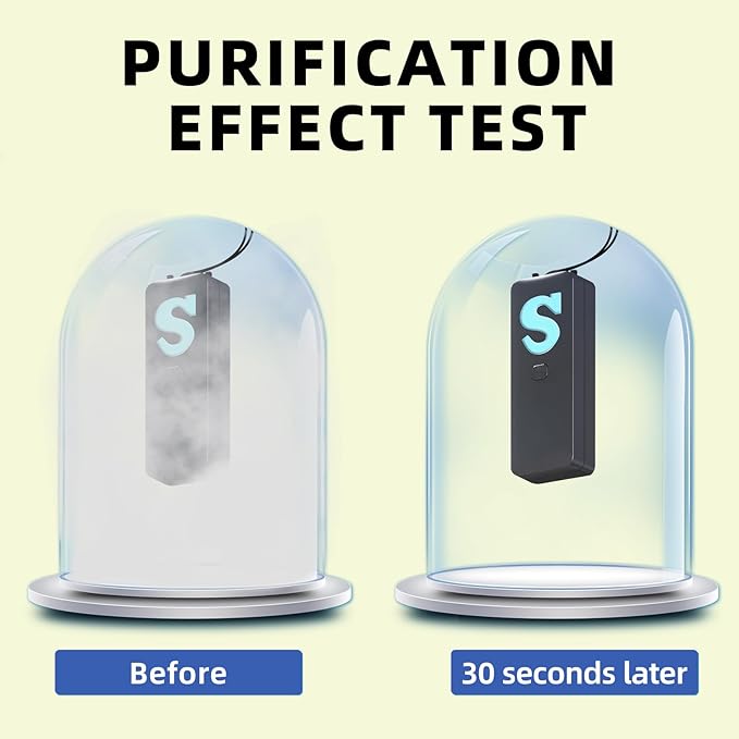 Portable Neck Negative Ion Generator - USB Rechargeable Personal Air Purifier for Travel, Office & Commute