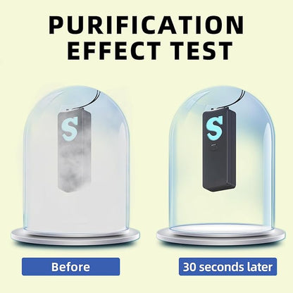 Portable Neck Negative Ion Generator - USB Rechargeable Personal Air Purifier for Travel, Office & Commute