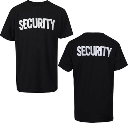 Security Shirt | Printed on Front/Back | Guard T-Shirt 2 Sided Print | Event Staff Safety Tee
