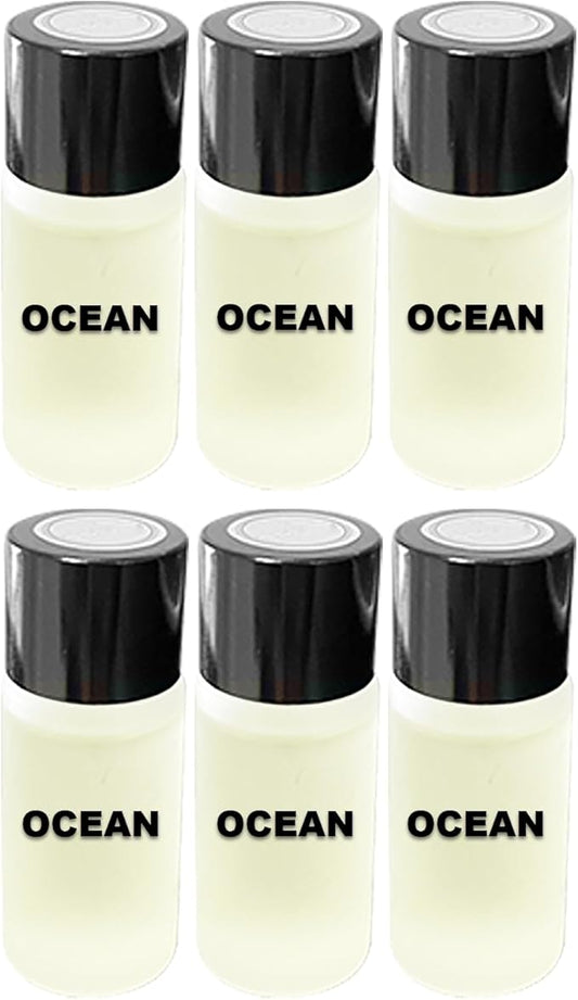 Car Air Freshener Refill Liquid Set of 6 x 10 ML - Smart Car Air Freshener Refill - Car Fragrance Refill - Car Diffuser Refill (Ocean)