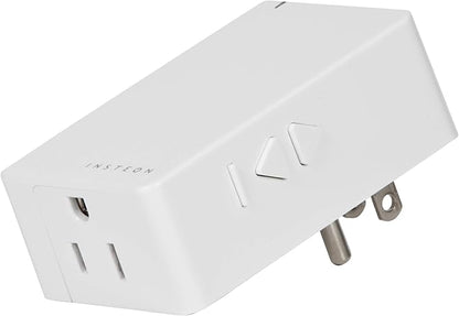 Insteon Smart On/Off Plug-in Module, 1800W, 3-Pin, 2635-222 - Indoor Only - Requires Insteon Hub for Voice Control with Amazon Alexa and Google Assistant