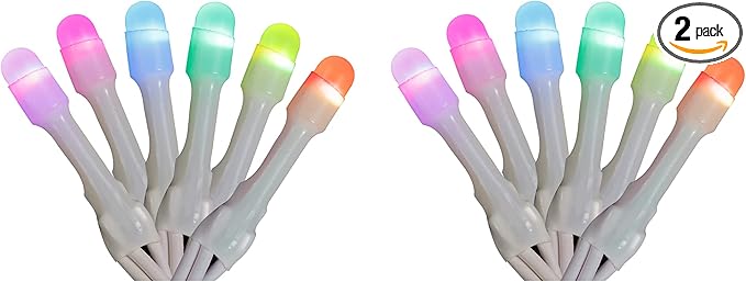 Home Heritage 2-Pack Lumations 7ft Christmas Holiday Party Lights — 50 RGB LED Icicle Lights — Twinkly Smart App Control