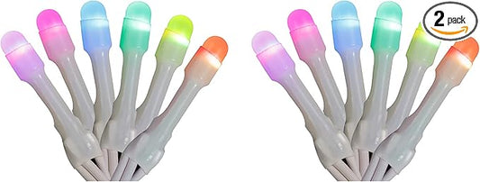 Home Heritage 2-Pack Lumations 7ft Christmas Holiday Party Lights — 50 RGB LED Icicle Lights — Twinkly Smart App Control