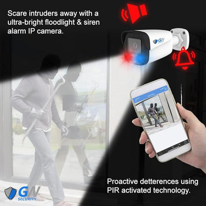 GW Security 16 Channel NVR UltraHD 12MP (4512x2512) Face/Human/Cars/License Plate Detection PoE Security Camera System with 8 x 6K 12MP Full Color Night Vision Waterproof 2-Way Audio Bullet Cameras