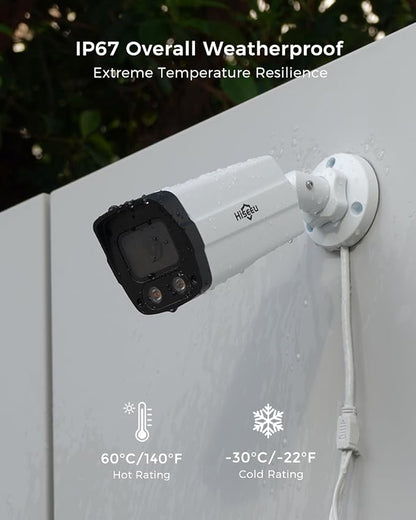 Hiseeu 12MP PoE Security Camera System, 8 Pcs PoE Cameras