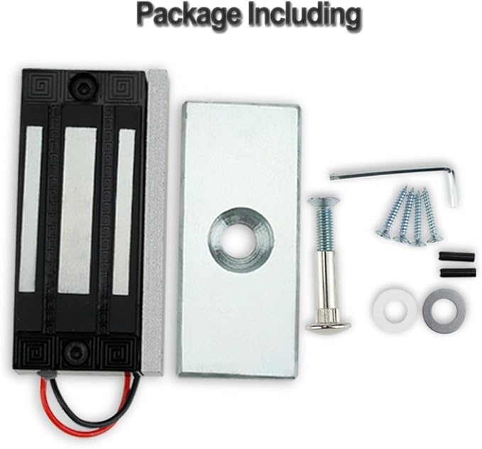 LIBO Electric Magnetic Lock 60KG/130lbs Access Control Electronic Metal Door Lock DC12V Fail Safe NC Type for Security System Single Door