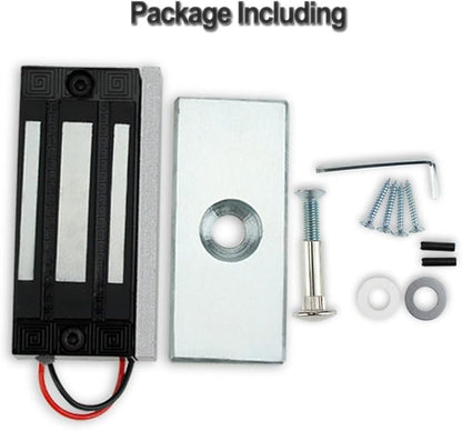 LIBO Electric Magnetic Lock 60KG/130lbs Access Control Electronic Metal Door Lock DC12V Fail Safe NC Type for Security System Single Door