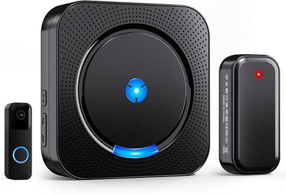 Wireless Doorbell Chime Extender - Compatible with Blink Video Doorbell, Easy Setup, 110 dB Loud Alarm (1 Video Doorbell Extender 1 Receiver）