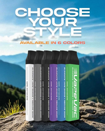 VapeVac(Registered AMZ Brand) – Pocket-Sized Personal Air Filter for Discreet Output Reduction | Minimizes Odor, Keeps Air Fresh | Not an Emission Device – 500+ Uses (Green)