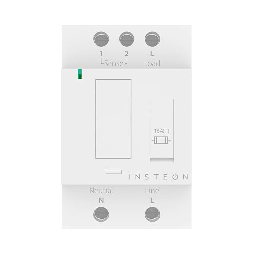 Insteon DIN Rail Smart Dimmer Relay, Home Automation Controller - 2452-222 | Dual-Band Smart Dimmer Relay Switch for Home Automation Systems, Works with Alexa & Google Home Voice Assistant, Hub Required