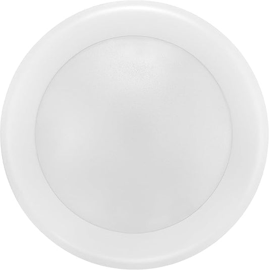 Maxxima 7.5 in. LED Flush Mount Ceiling Light Fixture, 1200 Lumens, 5 CCT 2700K/3000K/3500K/4000K/5000K, Round Disk Light, Dimmable, Recessed Can or J-Box Install