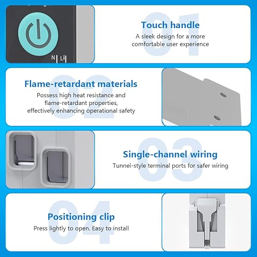 WiFi Circuit Breaker, 1P+N 16A 230V Smart Home Wireless Remote Control Switch Timer Voice Control Energy Monitor Compatible with Smart Life TUYA APP DIN Rail Mounted