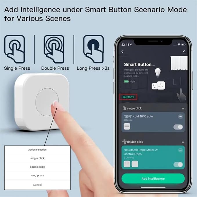 Tuya Zigbee Button Smart Scene Switch ZigBee Devices Button Automation Work with Smart Life/2432