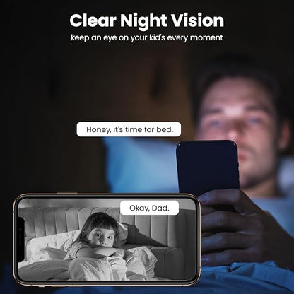 wansview Security Camera, IP Camera, WiFi Home Indoor Camera for Baby/Pet/Nanny, 2 Way Audio Night Vision, Compatible with Alexa, with TF Card Slot and Cloud, Q5 (Black, 5MP)