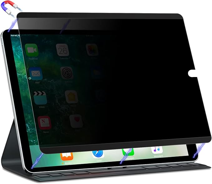 FILMEXT Magnetic iPad Pro 9.7 Privacy Screen Protector, for iPad 9.7 (2018/2017), iPad Air 2/1, Removable & Reusable Anti Glare Anti-Spy Filter Anti Bule Light Screen Filter [Landscape Privacy]-1Pack