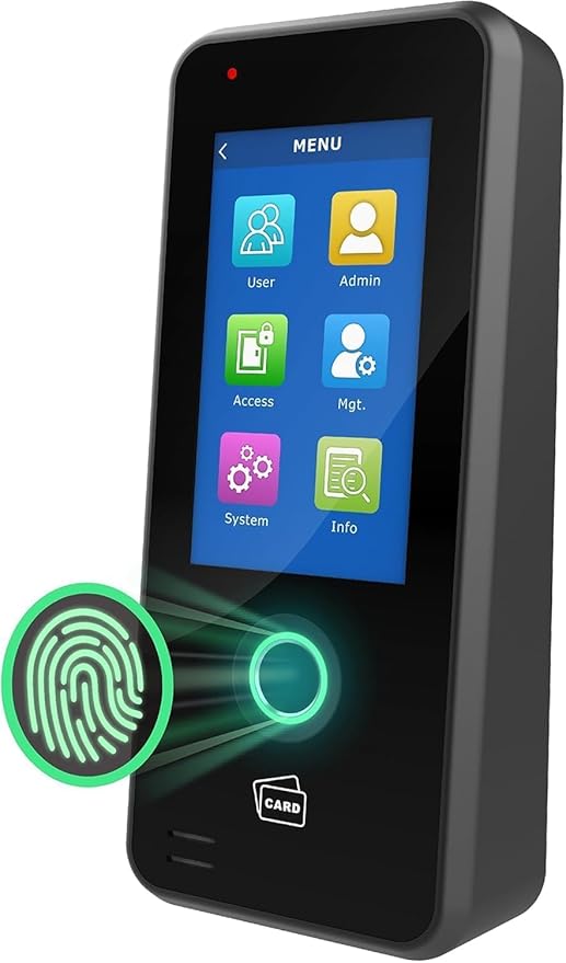 UHPPOTE Fingerprint Door Access Control Keypad Terminal Biometrics Access Controller w/ 4.3-inch Touch Screen Support Tuya App WiFi
