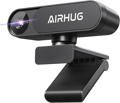 AIRHUG 4K UHD USB Webcam No Mic with Privacy Cover for Secure Meetings - 16MP Sony Sensor, PDAF Fast Focus, 63° Gold FOV, Auto Light Correction, Streaming Camera Without Audio for PC/Laptop/Desktop