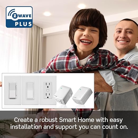 Leviton Decora Smart Switch Z-Wave 800 Series, ZW15S-1RW (Pack of 2)