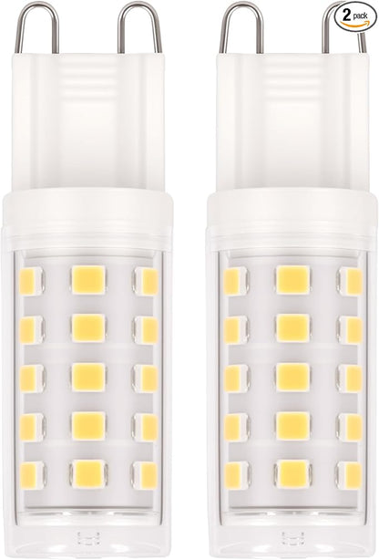 G9 LED Bulb NOT-Dimmable 3W, 30 Watt T4/T3 G9 Halogen Equivalent, 120V No-Flicker, Chandelier Bulbs, Sconce Light, Vanity Light 350LM 360° (Warm White 3000K, 2PACK)
