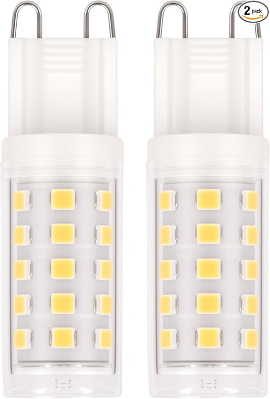 G9 LED Bulb Not-Dimmable 3W, 30 Watt Halogen Equivalent, 120V No-Flicker, Chandelier Bulbs, Sconce Light, Vanity Light 350LM 360 Daylight White 6000K, 2 Pack
