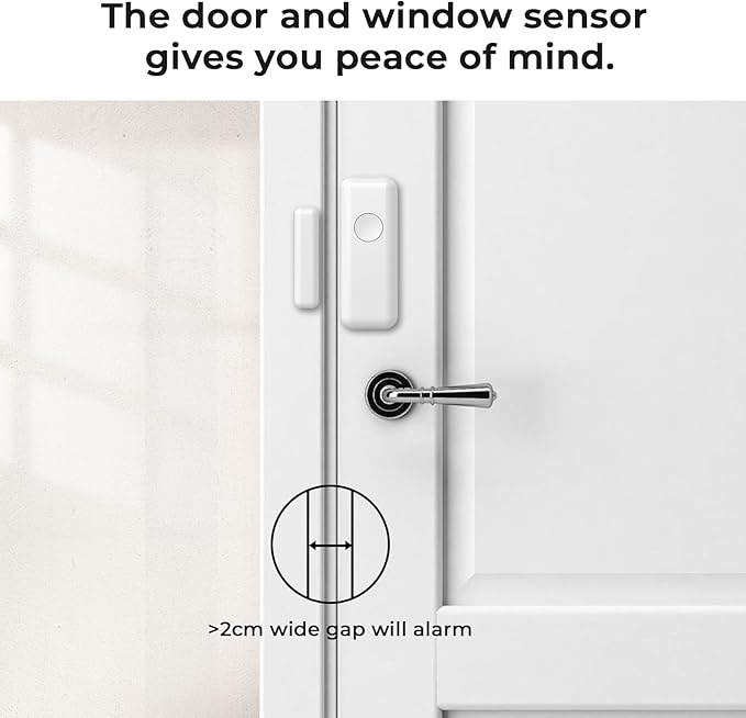Home Security System - Alarm 5-Piece Kit Compatible with Alexa,Tuey and Smart Life (No Contract) (5 Pack Alarm System)