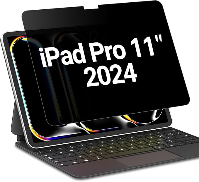 FILMEXT Privacy Screen Protector for Ipad Pro 11" inch M5 M4 (6th/5th Generation,2025/2024) Model A3358 A3359 A3357 A2836 A2837 A3006, PET Anti Spy Blue Light Screen Filter