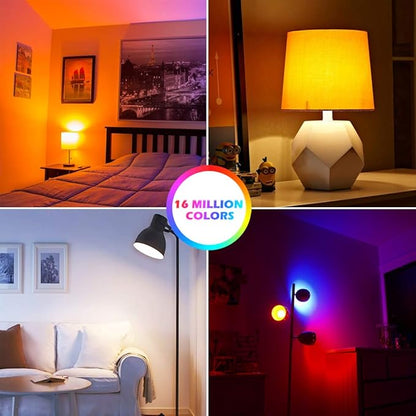9W Smart Light Bulb(80W Equivalent)A19 E26 900Lumens LED Color Changing Light Bulbs,adjustable 16 Million DIY Colors and Music Sync 2700K-6500K WiFi Bulb Work with Alexa, Google Home, No Hub Required