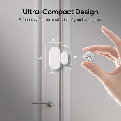 4 Pack Zigbee Door Sensor, Mini Smart Contact Sensor for Home Automation, Kid Safety, Compatible with SmartThings, Alexa, Home Assistant, Aeotec, Hubitat, Homey, Zigbee Hub Required