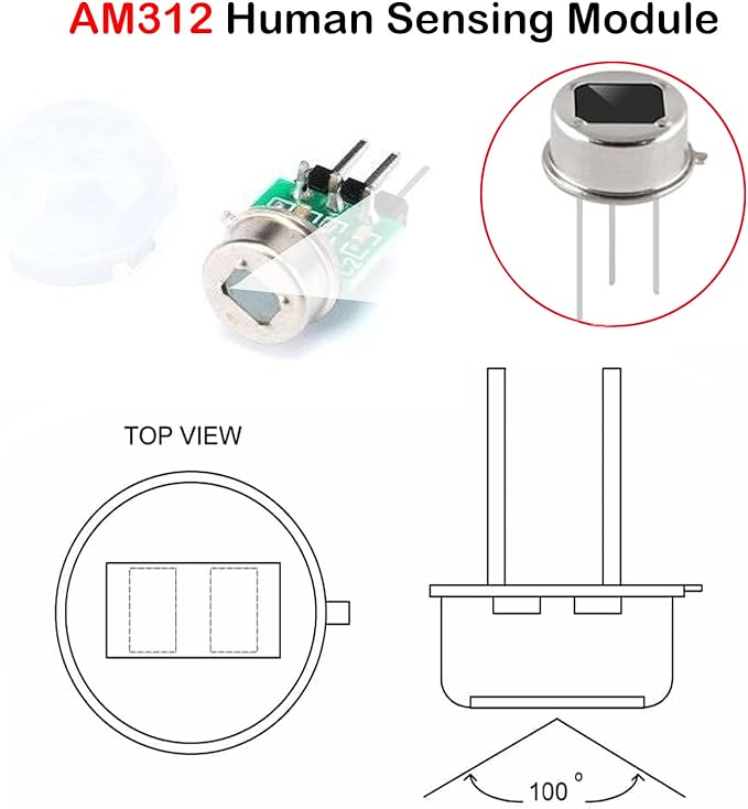 5PCS HC-SR312 AM312 Mini Pyroelectric Infrared PIR Human Sensor Module Modules Body Motion Automatic Detector DC 2.7 to 12V for Arduino Raspberry Pi