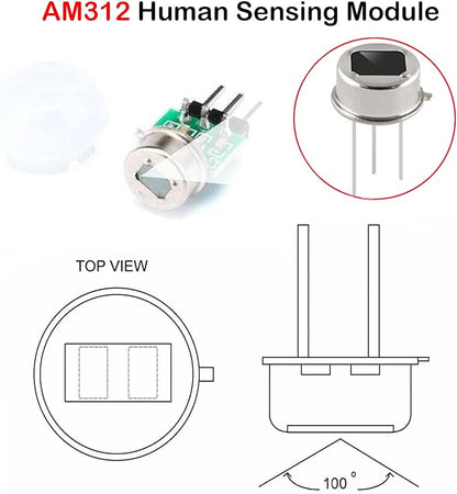 5PCS HC-SR312 AM312 Mini Pyroelectric Infrared PIR Human Sensor Module Modules Body Motion Automatic Detector DC 2.7 to 12V for Arduino Raspberry Pi