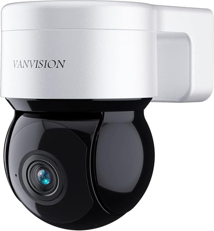 PTZ Security Camera, Wireless WiFi 2K HD, 355 Pan 90 Tilt, Night Vision, IP66 Waterproof/Home Indoor and Outdoor Security Surveillance, AI Auto Tracking, Spotlight & Siren, Motion Detection