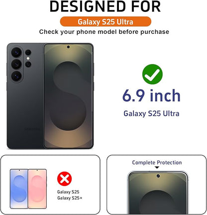 3 Pack for Samsung Galaxy S25 Ultra Privacy Screen Protector Tempered Glass 6.9inch Private Saver Anti-Spy Eye Protection Anti-Scratch Full Coverage